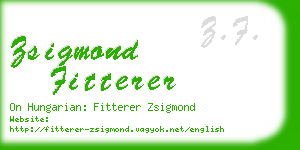 zsigmond fitterer business card